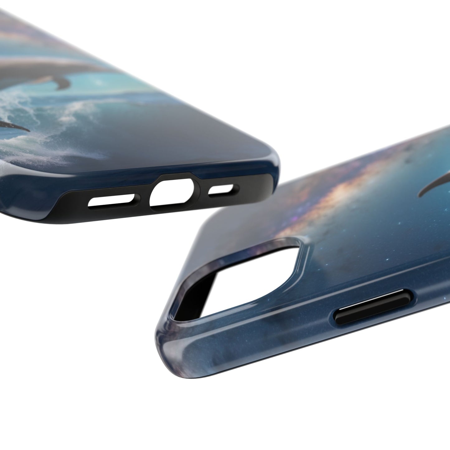 Dolphin Galaxy Splash - iPhone Case