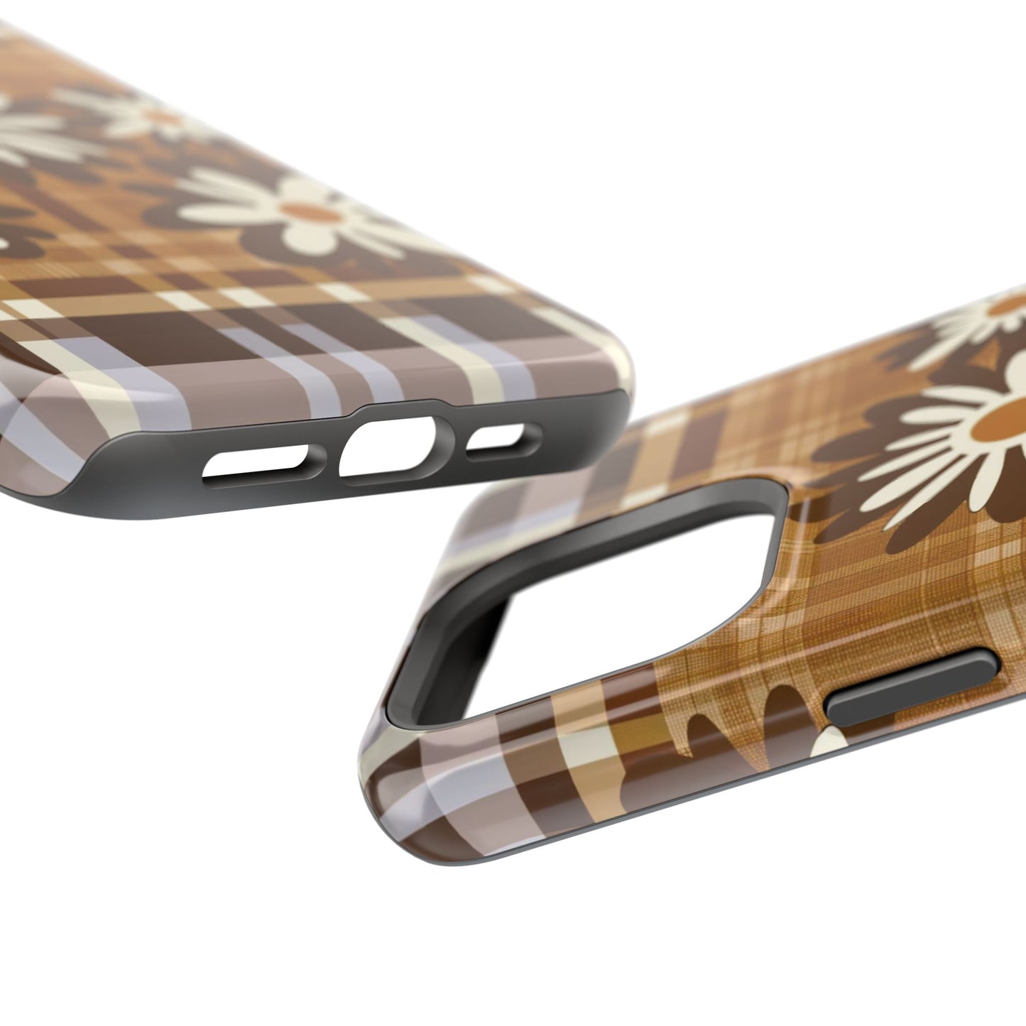 Rustic Bloom Plaid iPhone Case