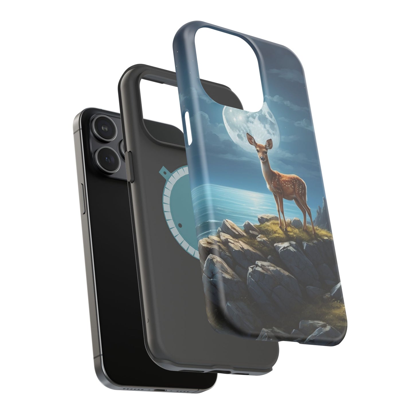 Enchanted Fawn Under the Moonlit Sky MagSafe iPhone Case