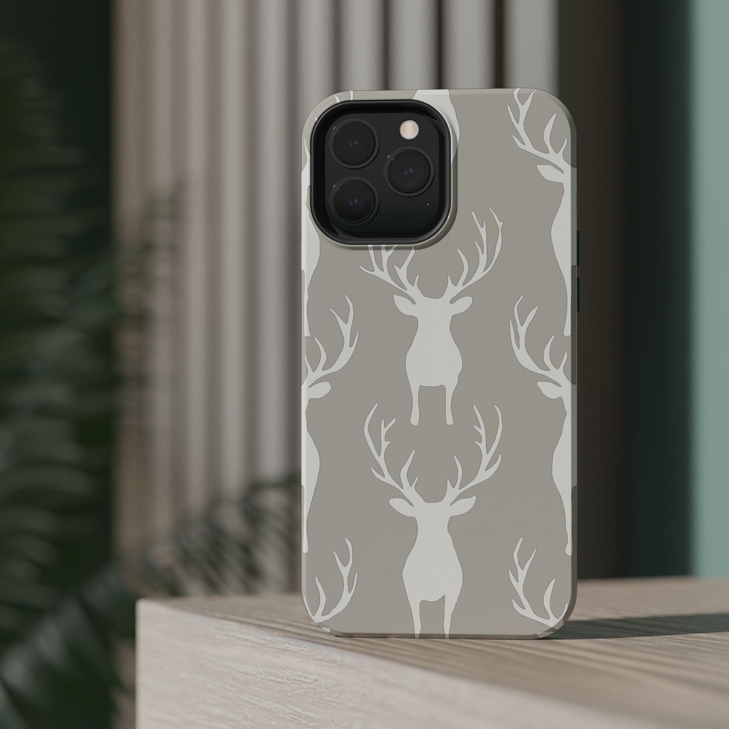 Minimalist Deer Silhouette MagSafe Pattern – iPhone Series Case