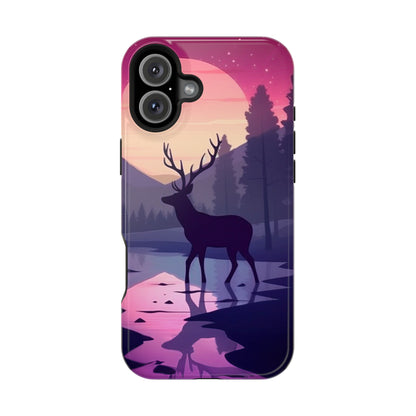 Twilight Elegance: Stag Reflection – MagSafe iPhone Case