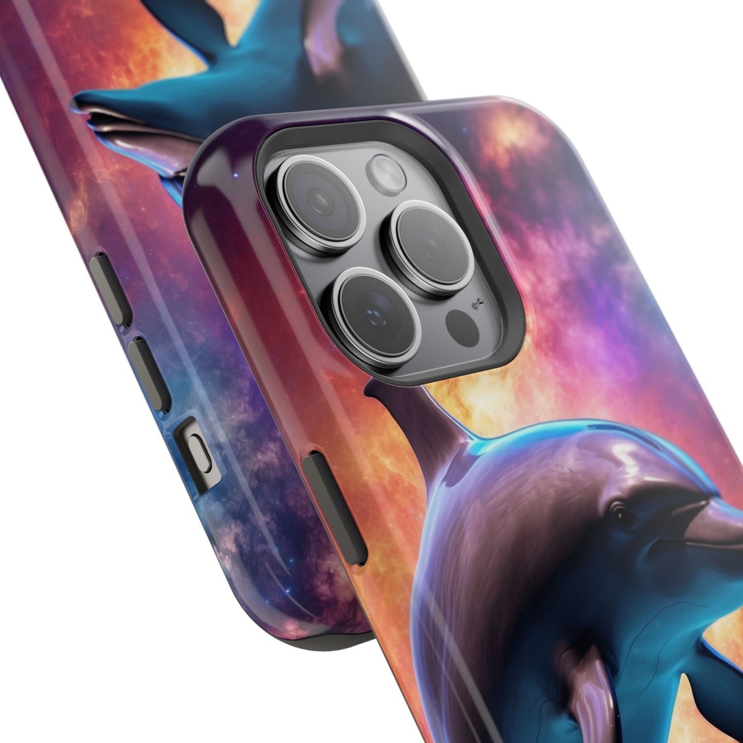 Cosmic Dolphin Galaxy Art - MagSafe-Compatible Case