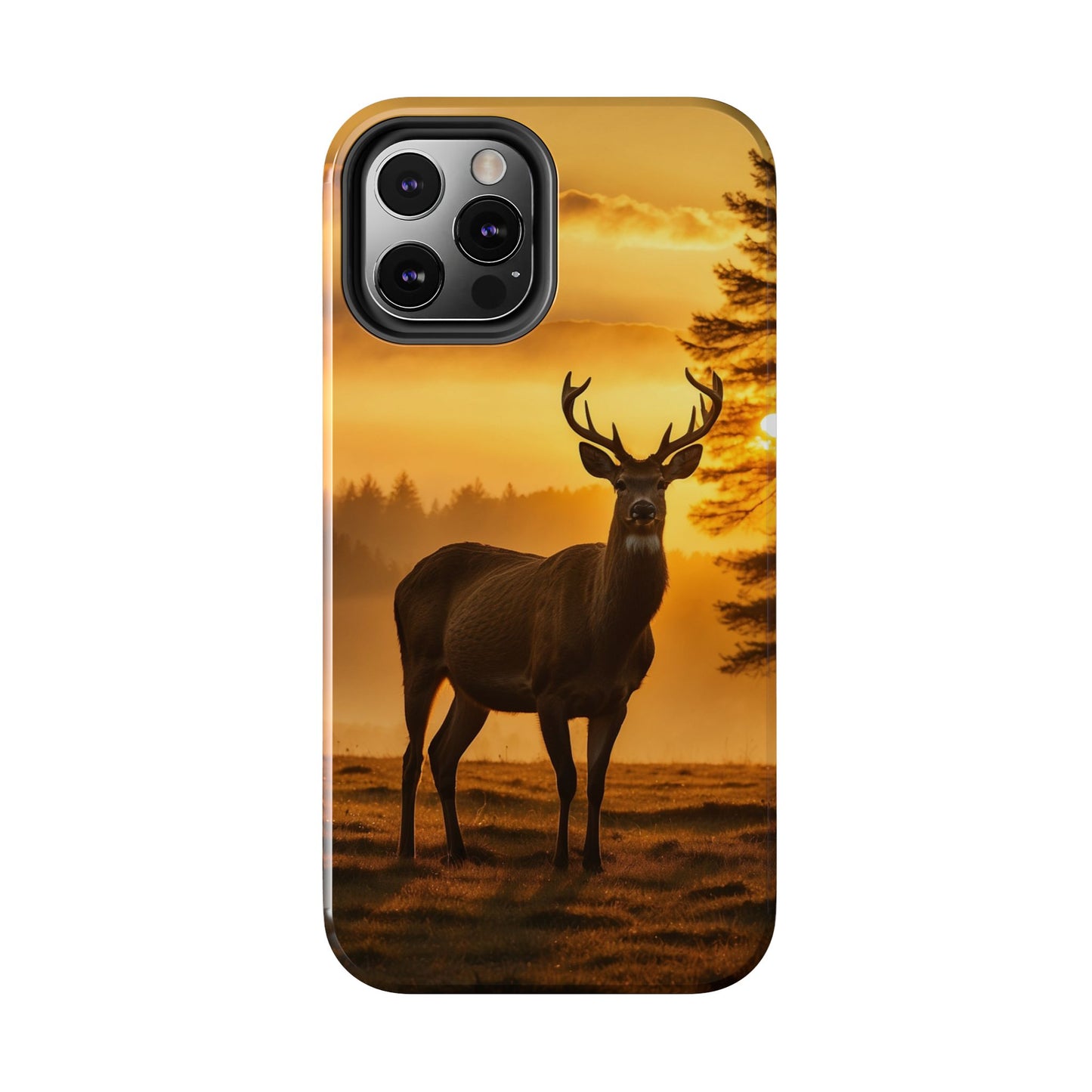 Sunset Majesty: Regal Stag – iPhone Case