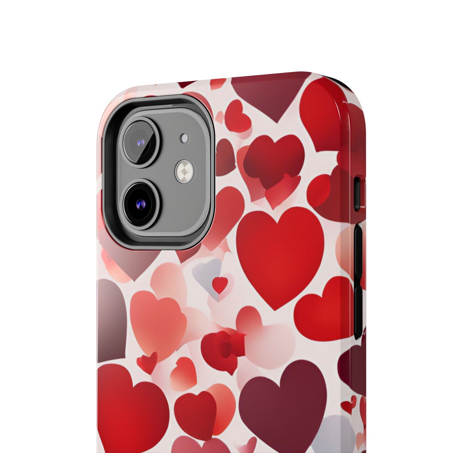 iPhone Case: Romantic Red Heart Gradient Case