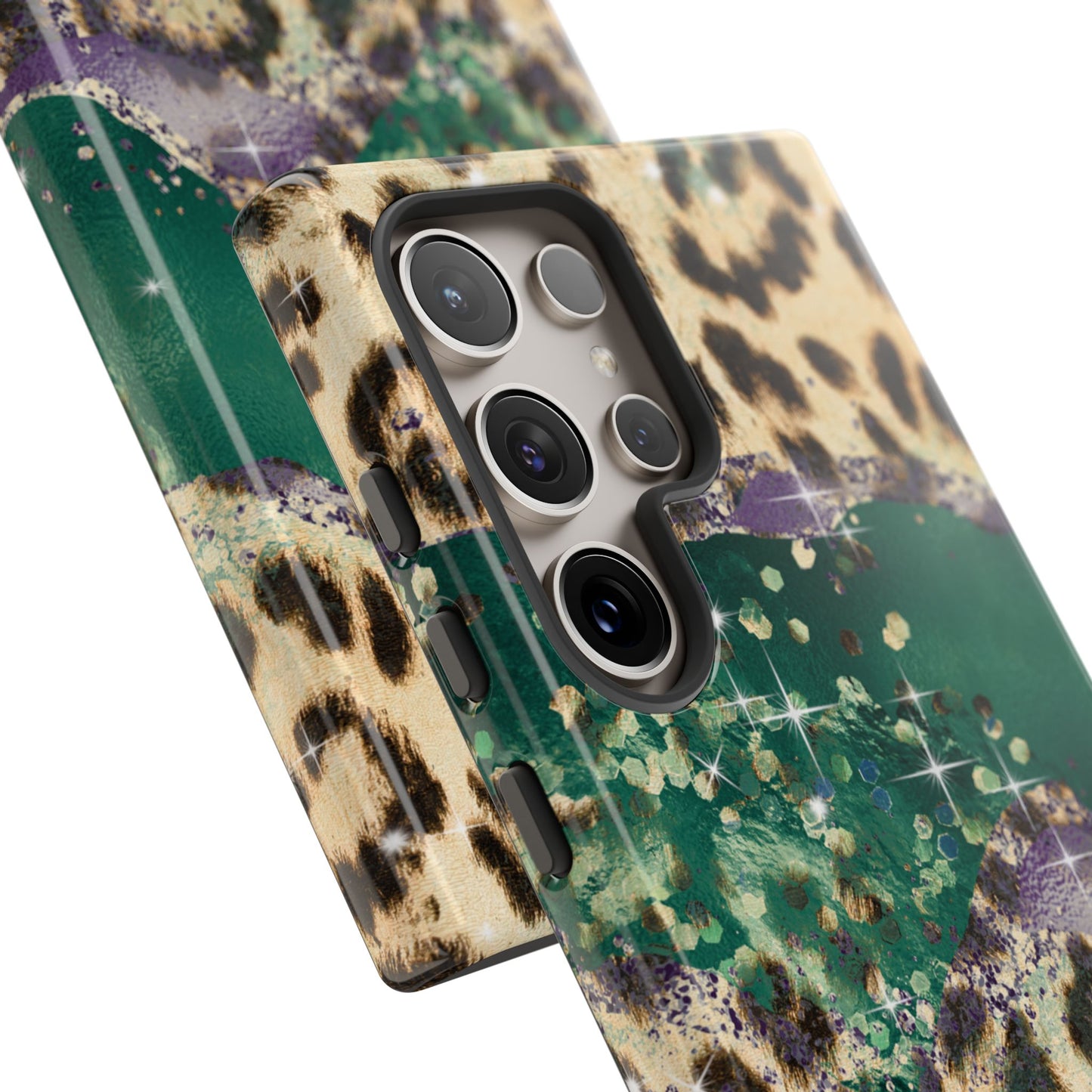 Emerald Glitter Leopard Print - iPhone Series Case