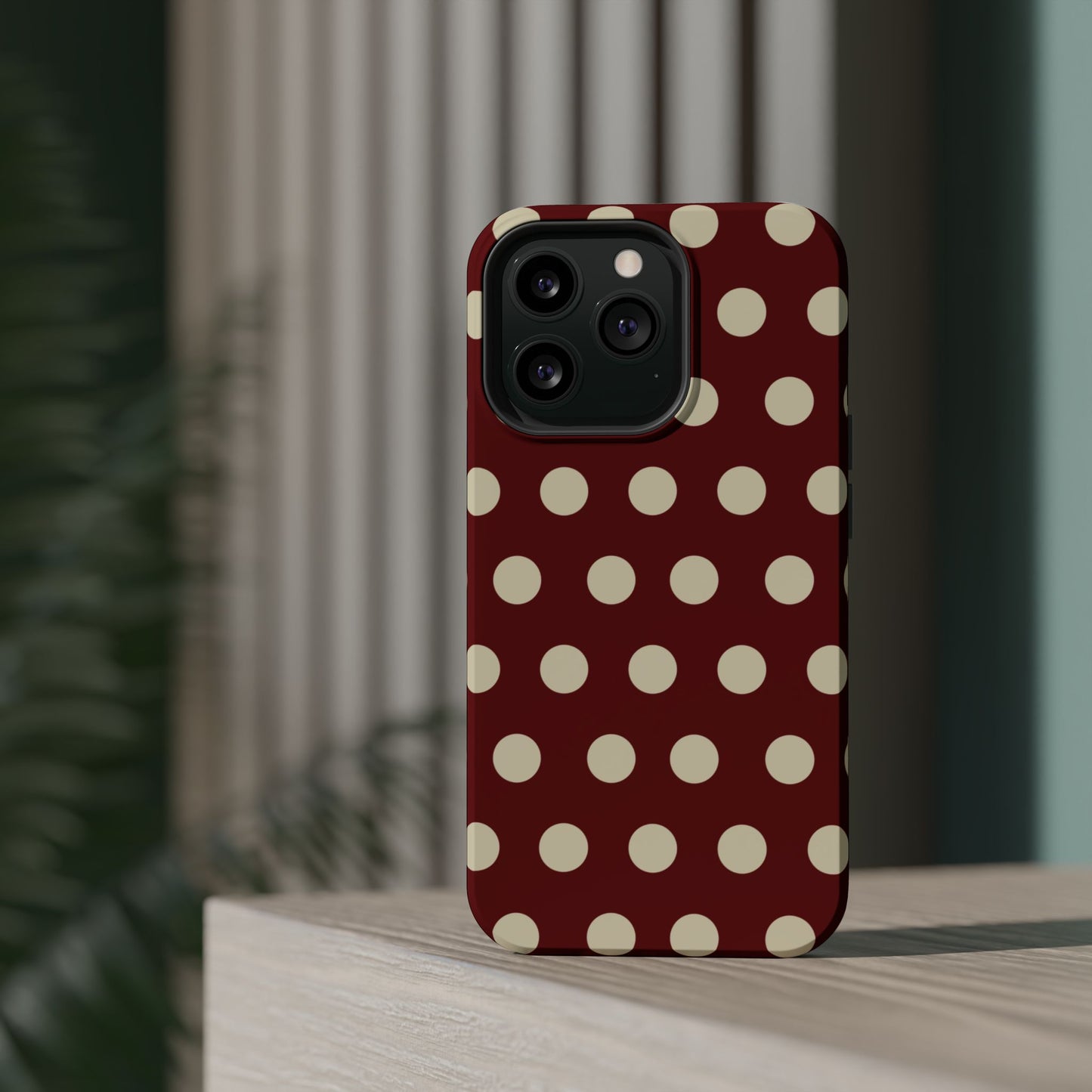 Classic Red & Cream Polka Dots - MagSafe iPhone Case