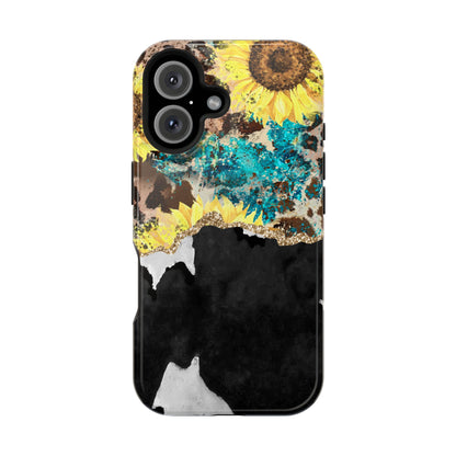 Rustic Sunflower Leopard Glam - MagSafe iPhone Series Case