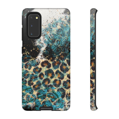 Turquoise Paisley Cowhide Leopard - Samsung Galaxy Series Case