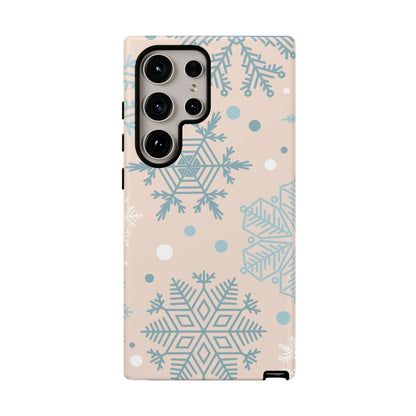 Winter Snowflakes Samsung Galaxy Case – Shockproof, Smooth Matte Finish, Dual-Layer Protection