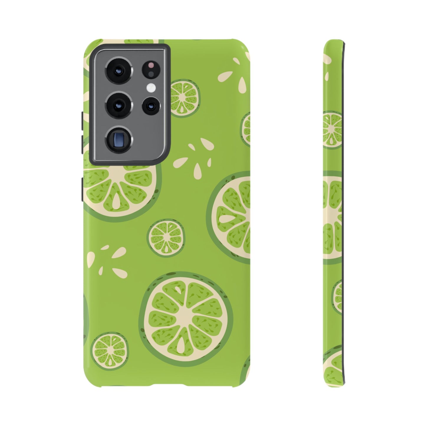 Zesty Lime Splash Tough Samsung Galaxy Case – Fresh Citrus Design, Dual-Layer Protection