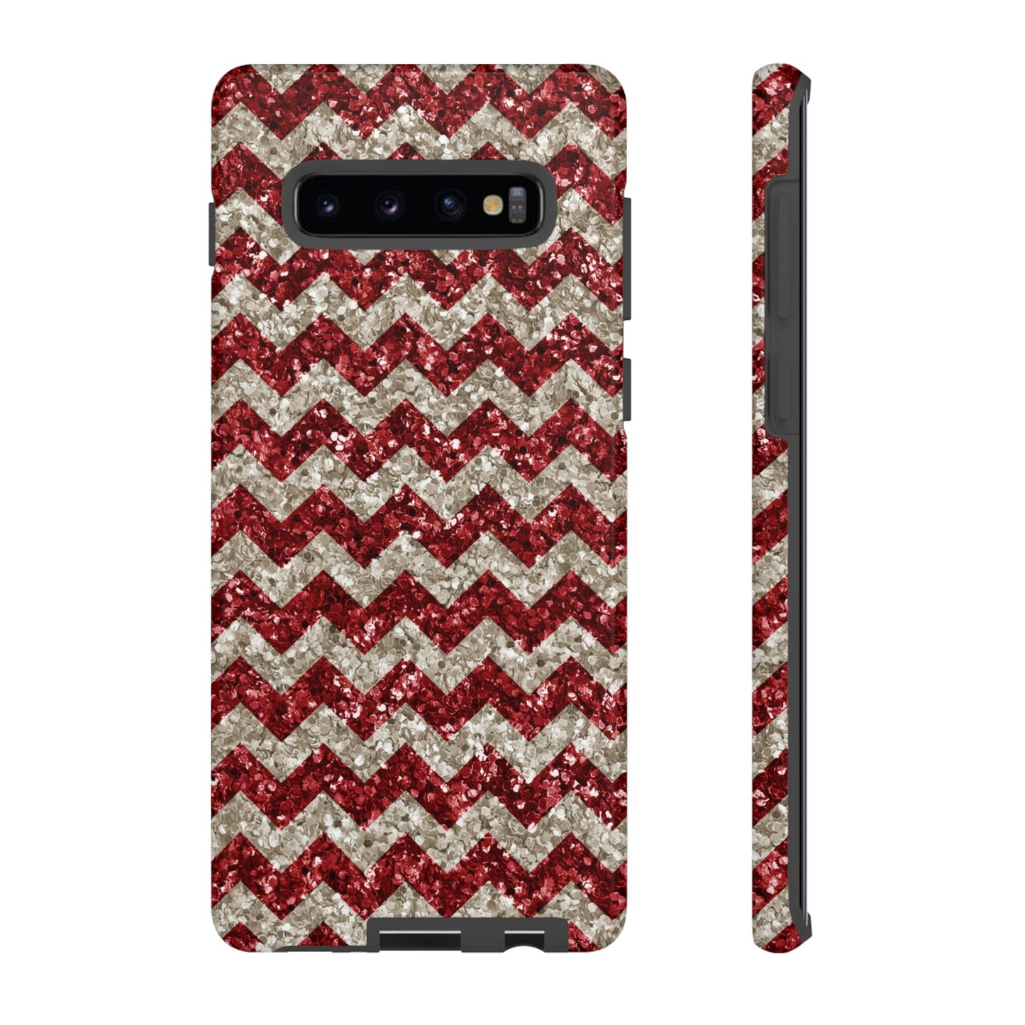 Copy of Sparkling Red & White Chevron – Glitter Illusion Samsung Galaxy Case