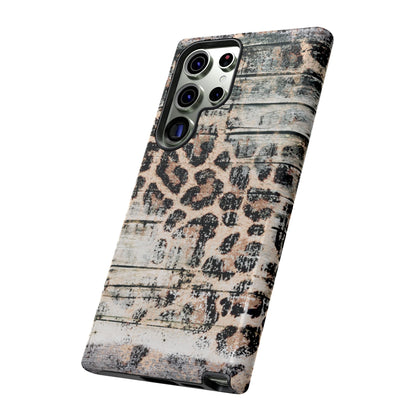 Rustic Leopard Wood Print - iPhone Series Case