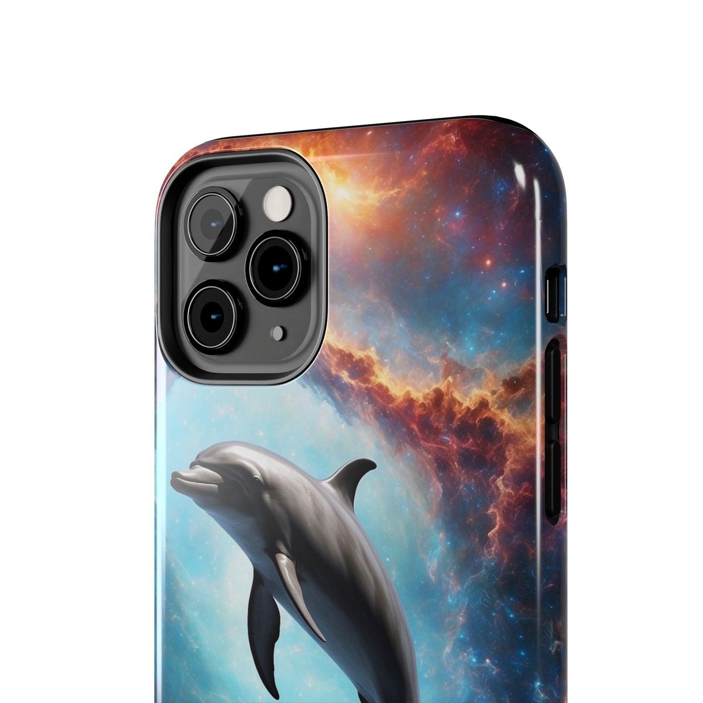 Cosmic Dolphin Space Vibes - iPhone Case