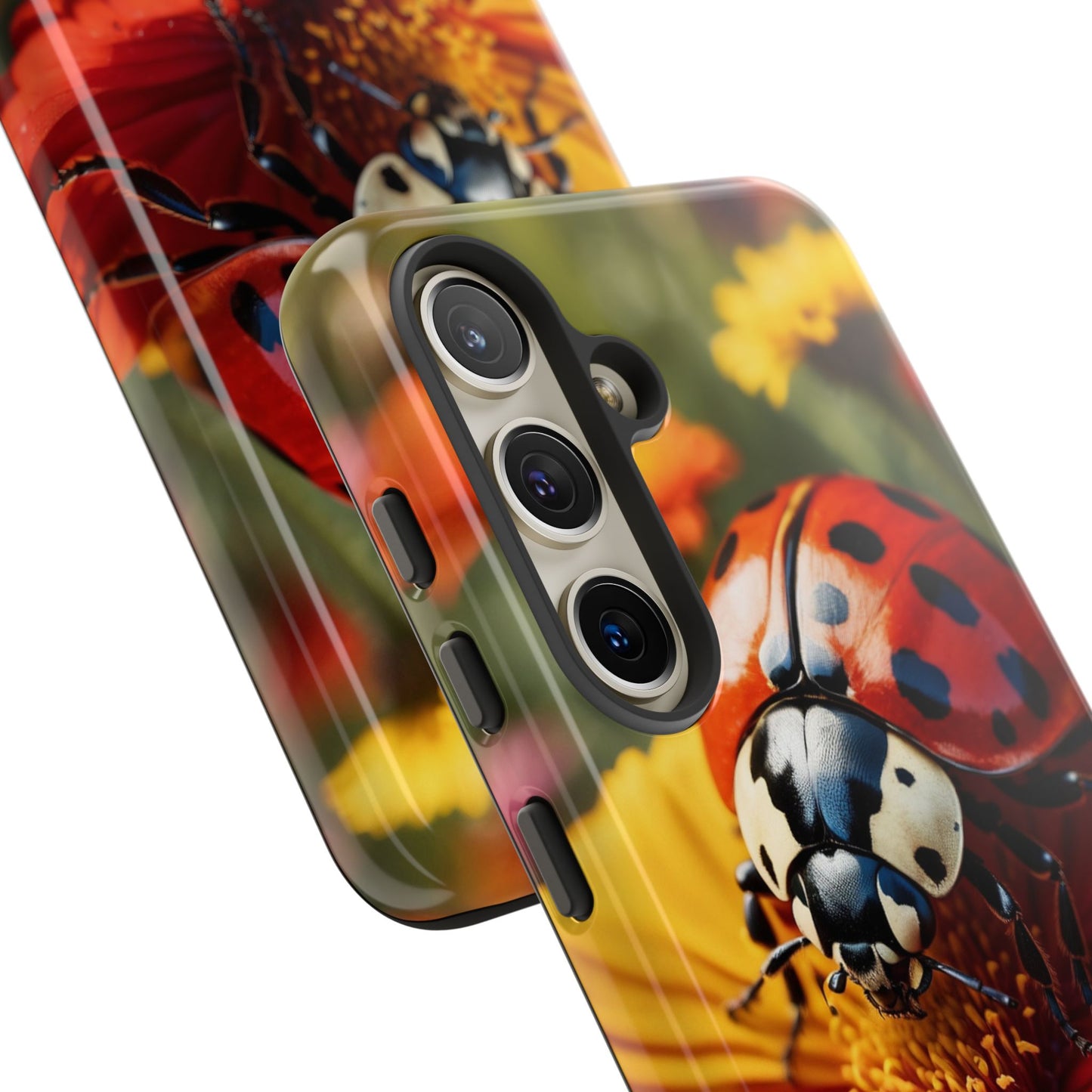 Ladybug on Orange Daisy - Samsung Galaxy Case