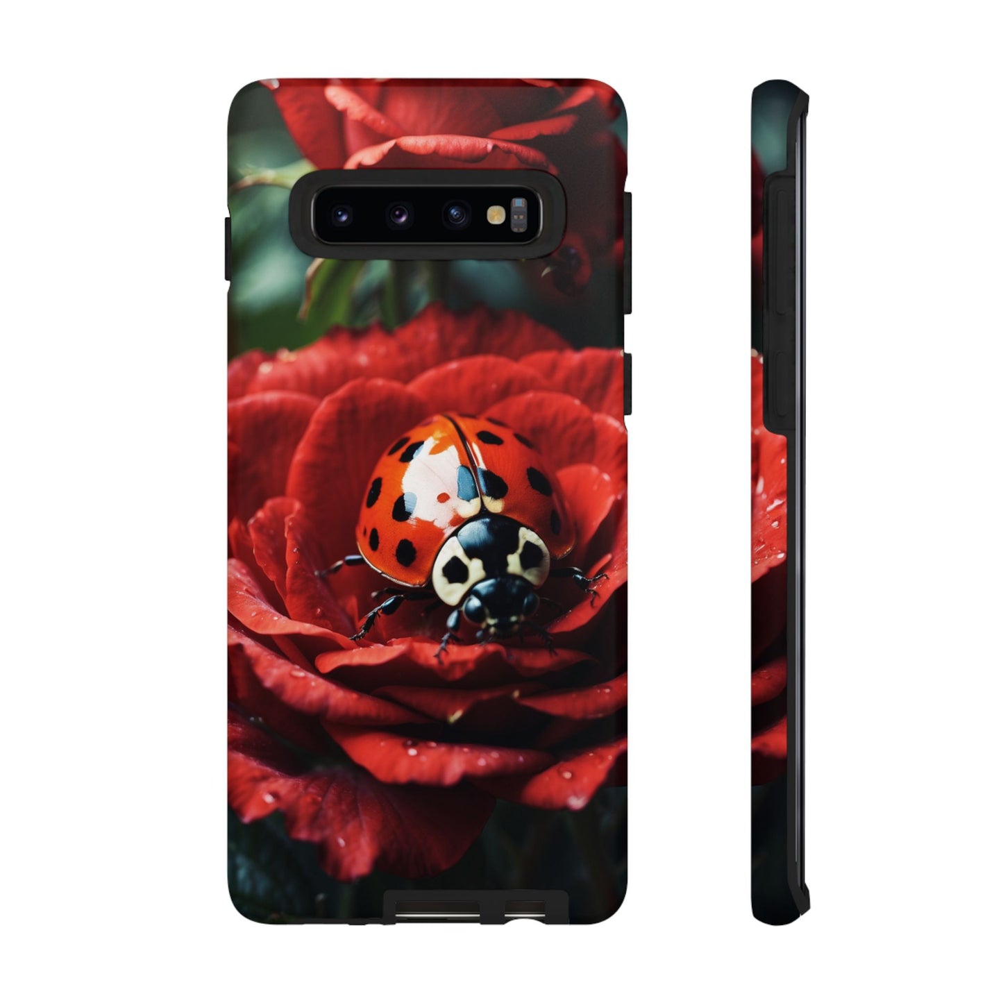 Elegant Rose & Ladybug Charm - Samsung Galaxy Case