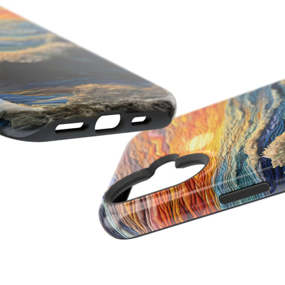 Ocean Sunset Tapestry Waves – MagSafe iPhone Series Case