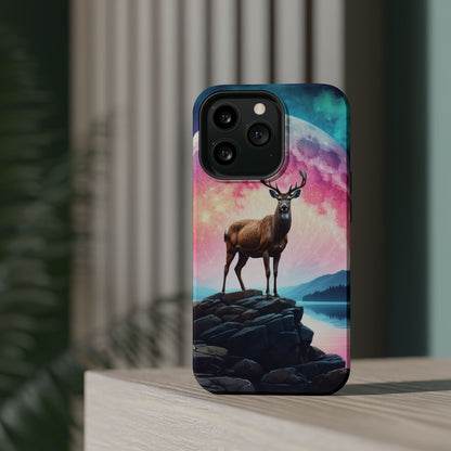 Vibrant Stag in Bloom – MagSafe iPhone Case