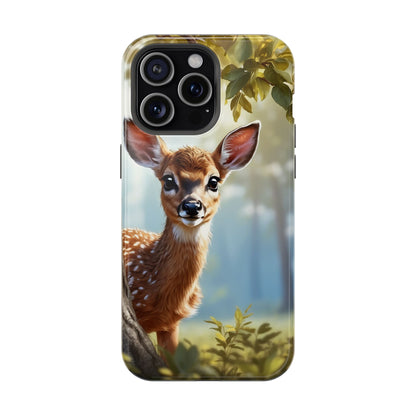 Whimsical Fawn in a Sunlit Forest MagSafe iPhone Case