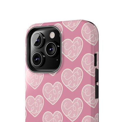 Soft Pink Hearts – iPhone Case