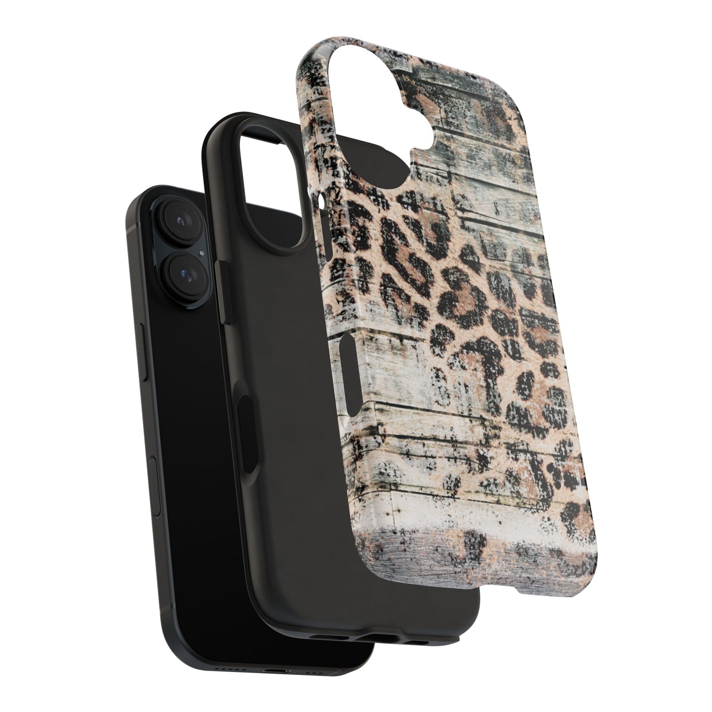 Rustic Leopard Wood Print - iPhone Series Case