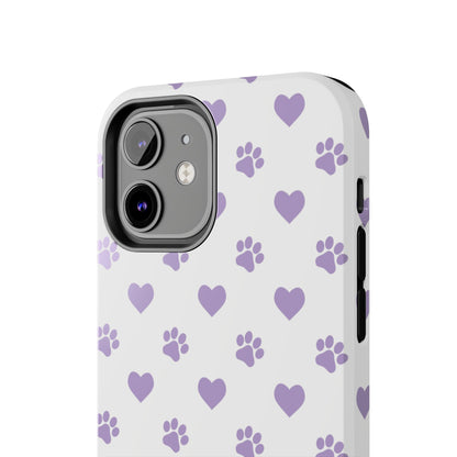 Paw Prints & Hearts – Cute and Durable iPhone Case for Animal Lovers