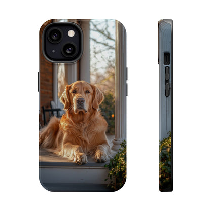 Golden Retriever on Porch - iPhone MagSafe Series Case