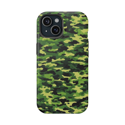 Green Woodland Camouflage – MagSafe iPhone Case, Slim and Shockproof