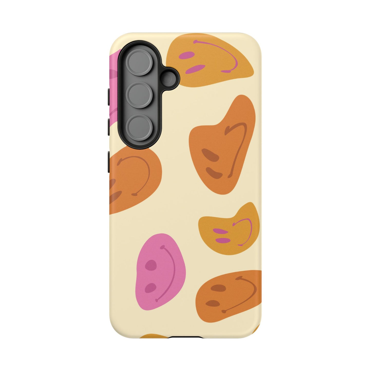 Retro Smiley Faces Samsung Galaxy Case – Shockproof, Matte Finish, Dual-Layer Protection