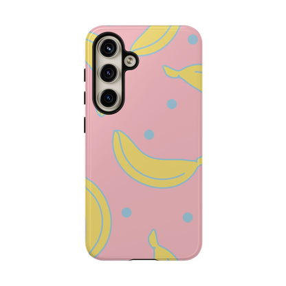 Pink Banana Pop Samsung Galaxy Case – Cute Pastel Design with Fun Retro Vibe