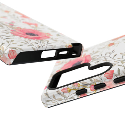 Pink Floral Watercolor Samsung Galaxy Case – Elegant Blossom Design