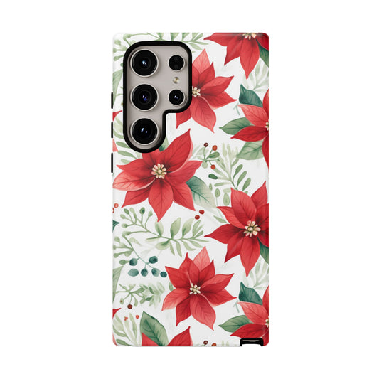 Festive Poinsettia Holiday Pattern – Samsung Galaxy Series Case