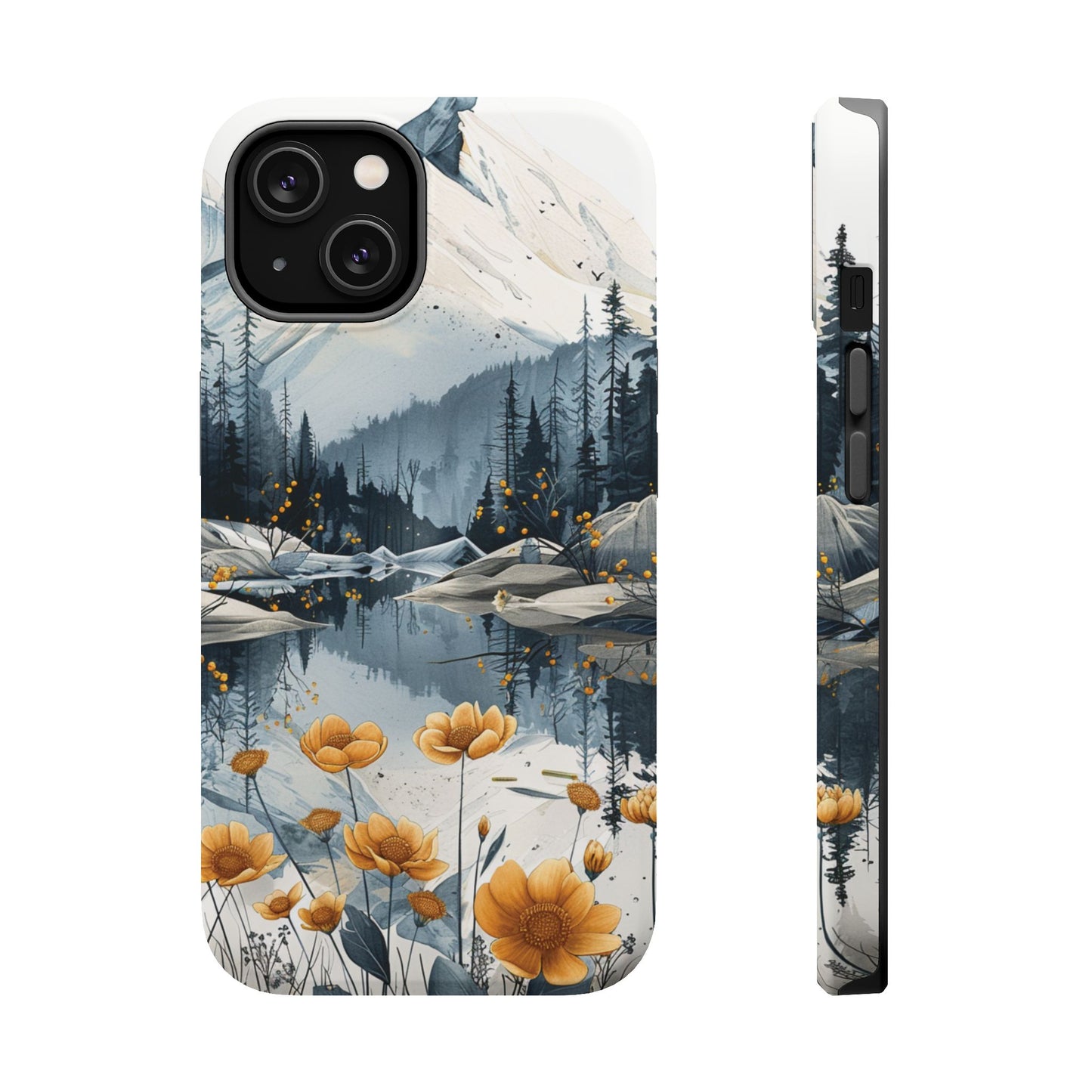 Silver Alpine Wildflower iPhone Case