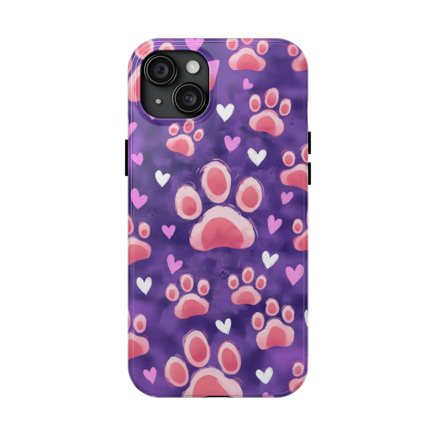 Bold Paw Print iPhone Case - Vibrant Pet-Themed Protective Cover