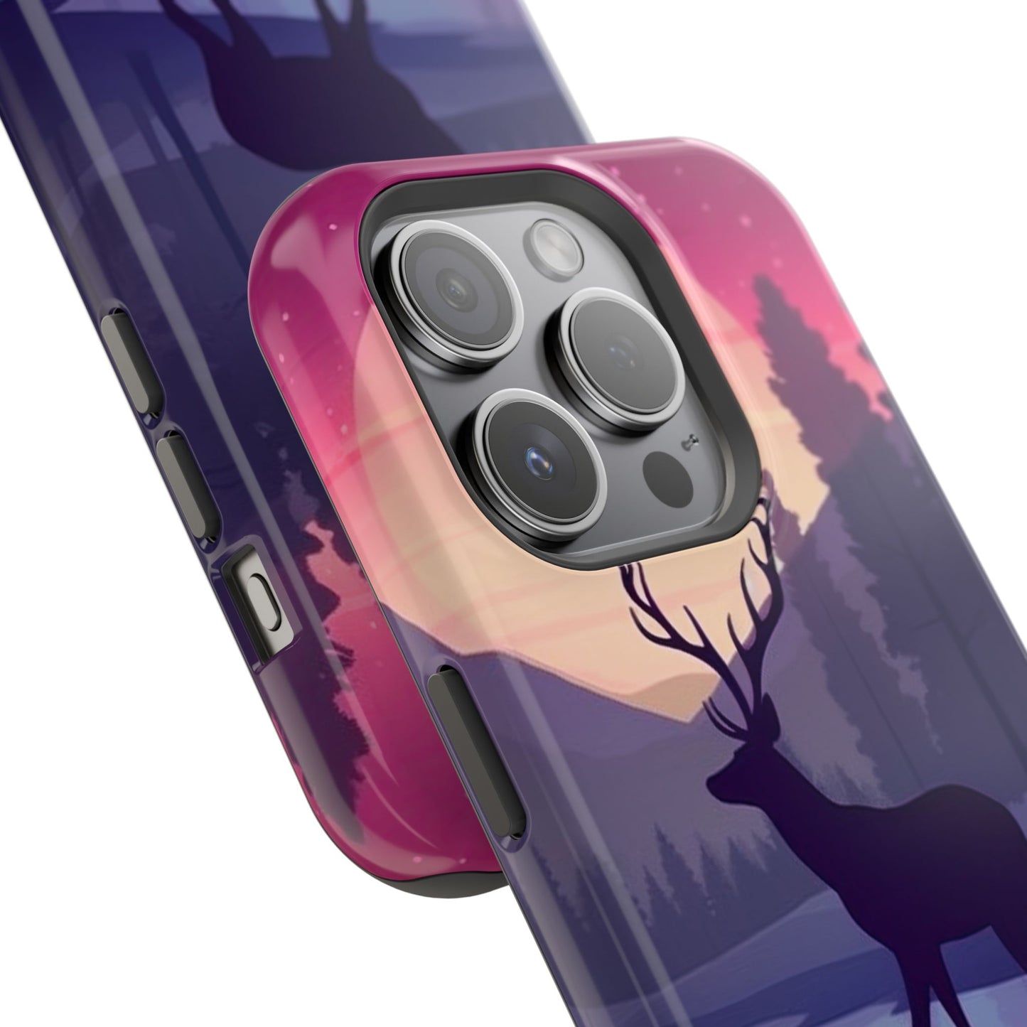 Twilight Elegance: Stag Reflection – MagSafe iPhone Case