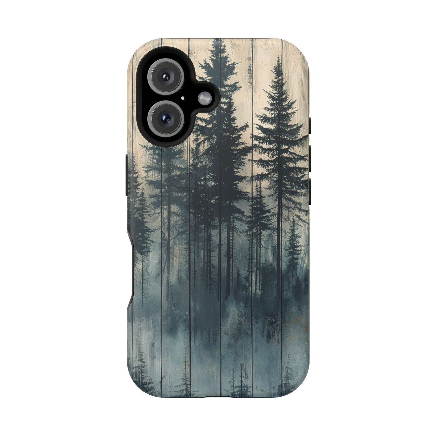 Misty Forest MagSafe iPhone Case - Rustic Nature-Inspired Protective Cover