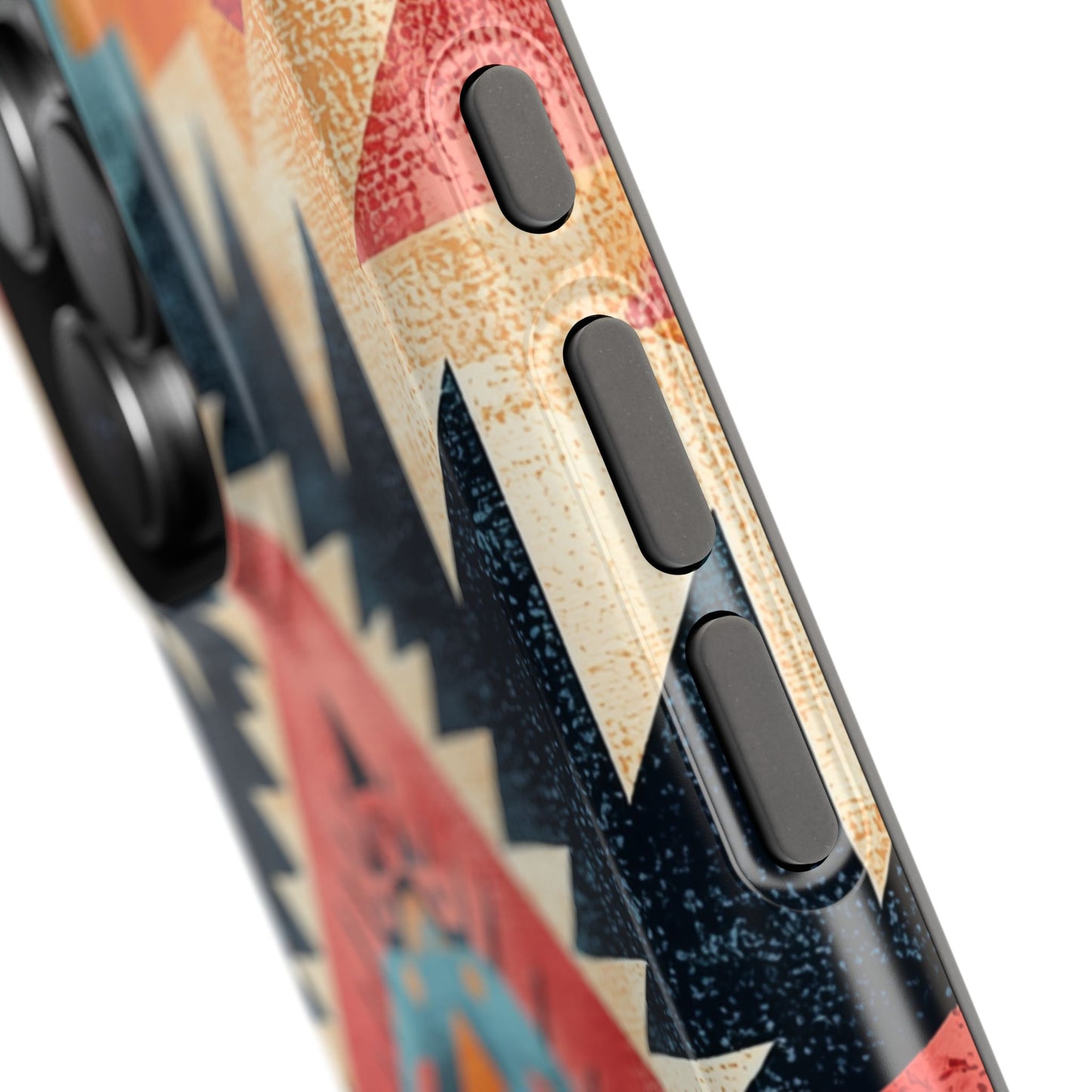 Bold Aztec Pattern Tough MagSafe iPhone Case – Vibrant Geometric Design, Dual-Layer Protection