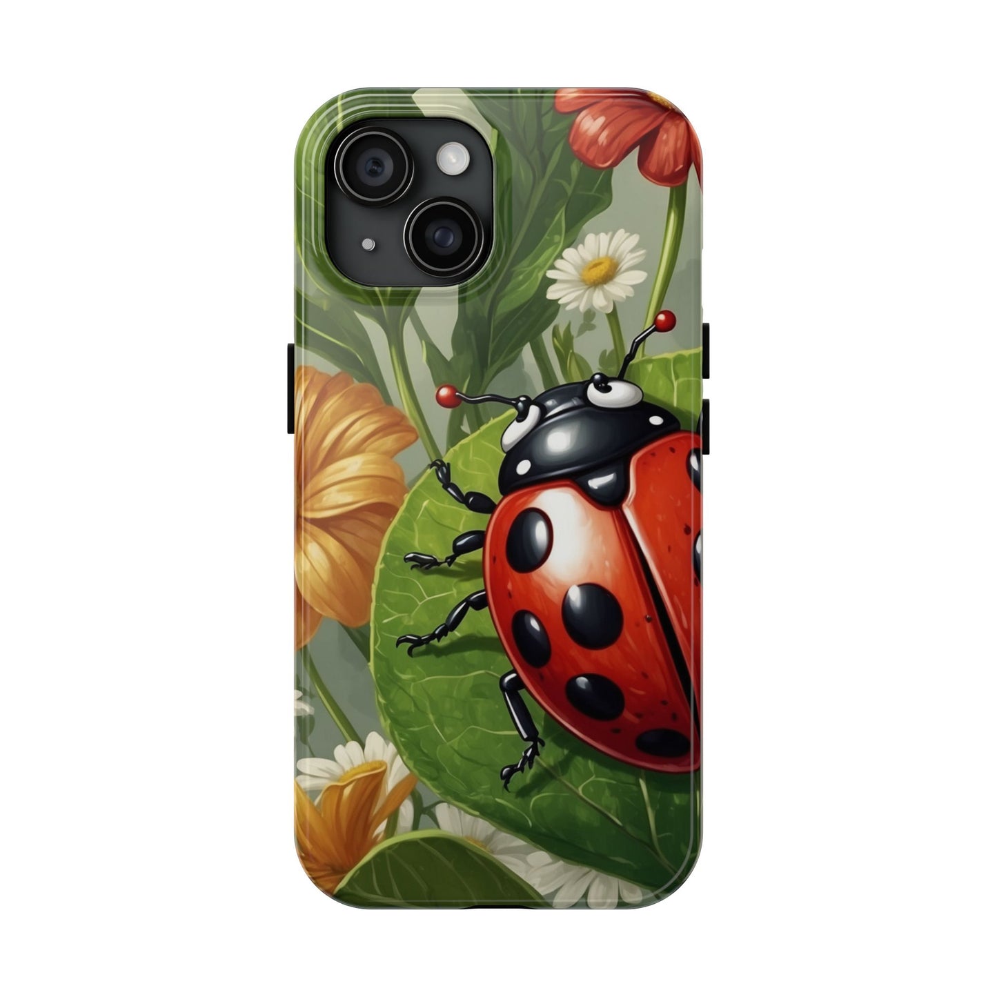 Ladybug Garden iPhone Case – Blooming Floral Art