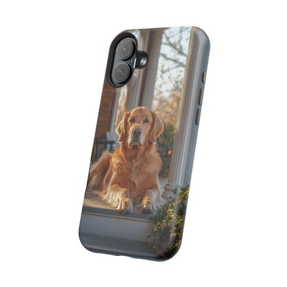 Golden Retriever on Porch - iPhone MagSafe Series Case