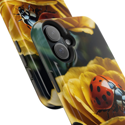 MagSafe iPhone Case: Ladybug on Yellow Petals