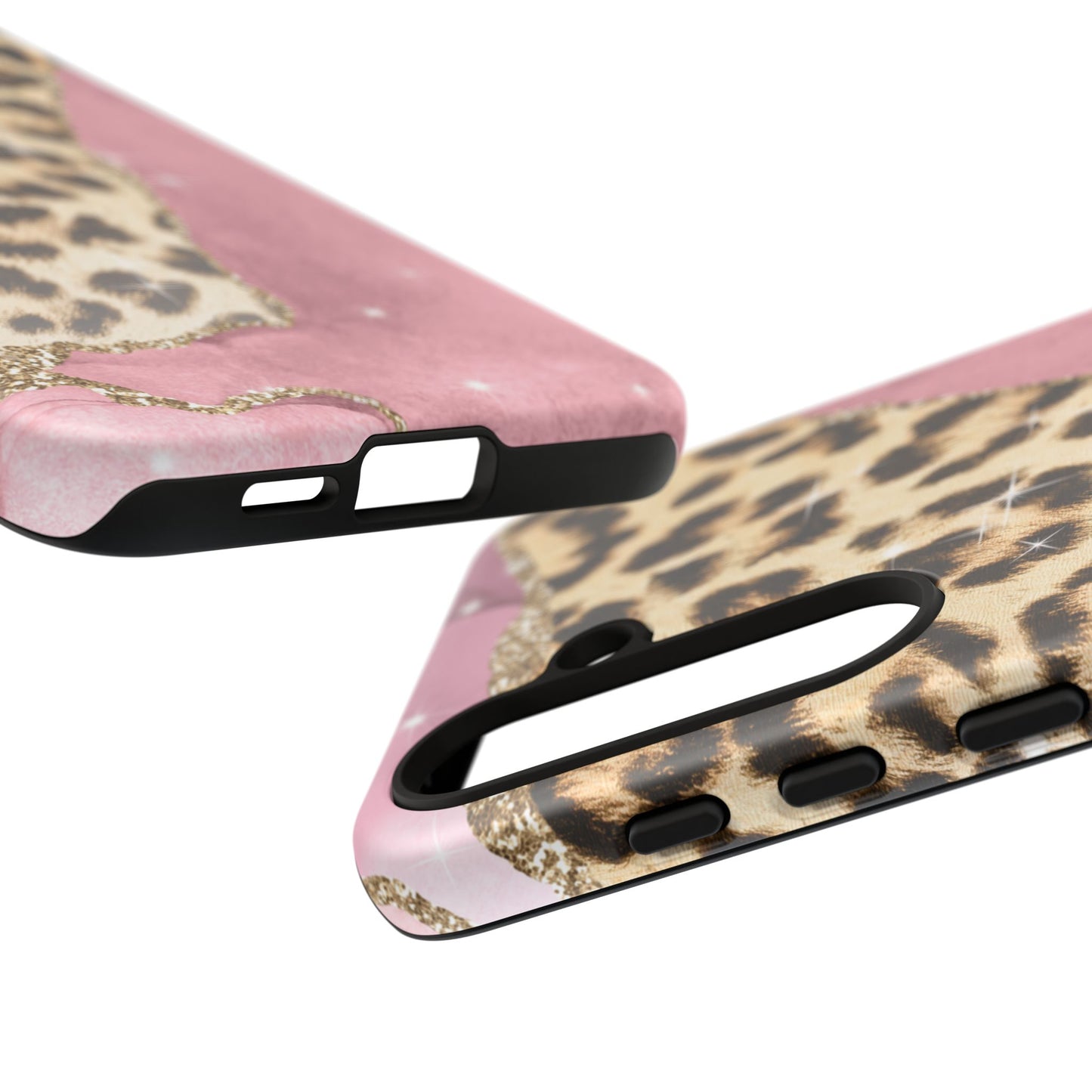 Pink Glam Leopard - Samsung Galaxy Series Case with Glitter Accents