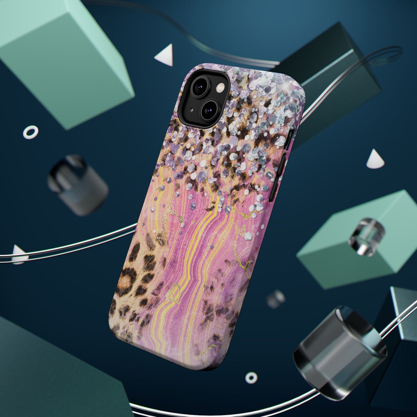 Glitter Glam Leopard – Magsafe iPhone Series Case