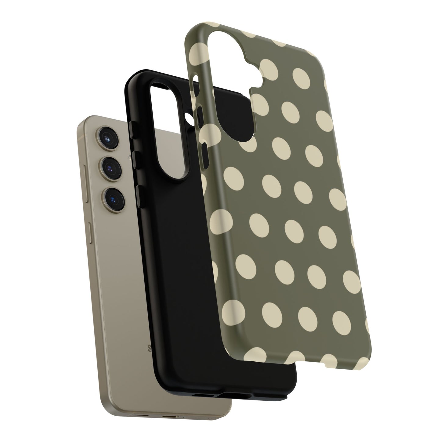 Vintage Green & Cream Polka Dots – Samsung Galaxy Case