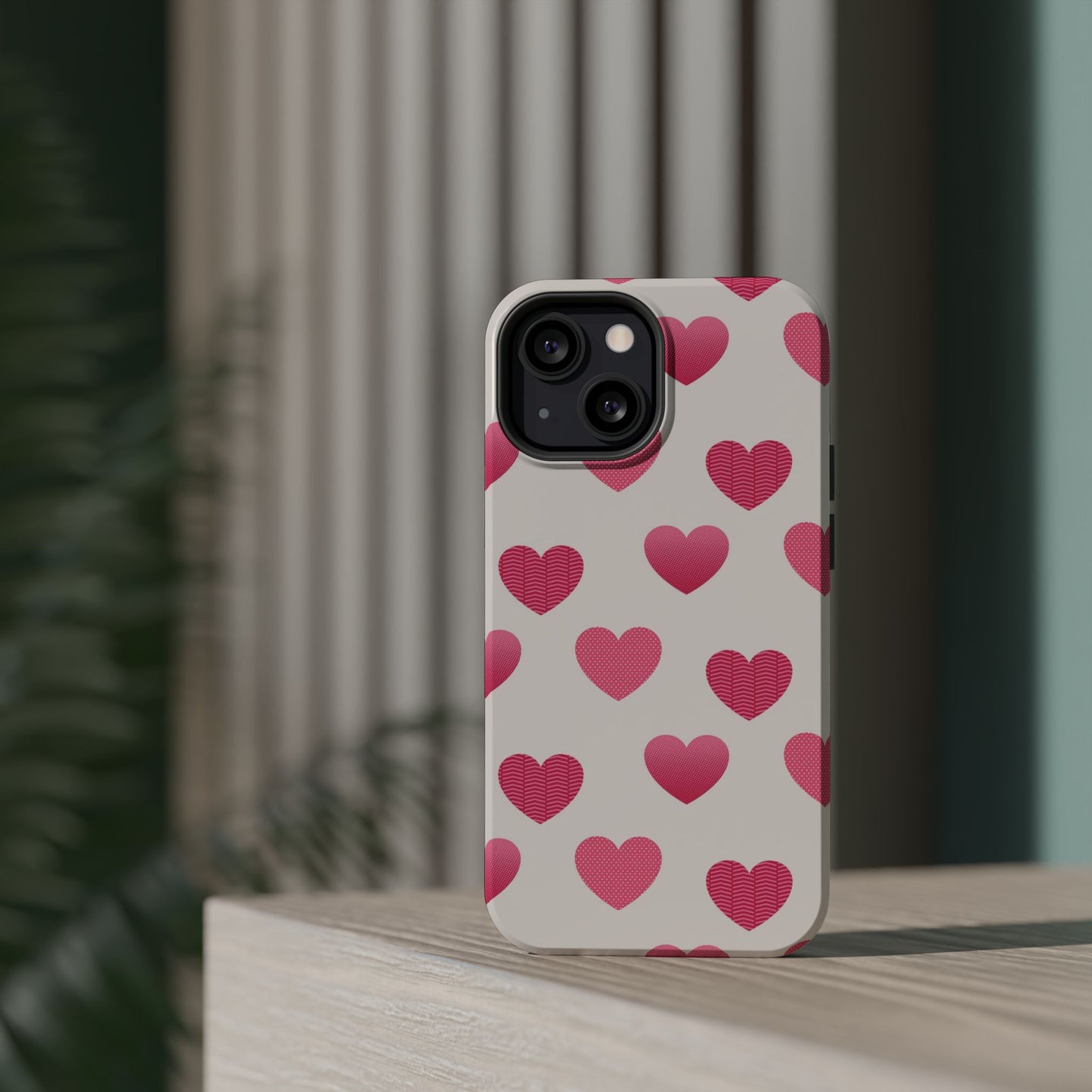 Textured Hearts MagSafe iPhone Case