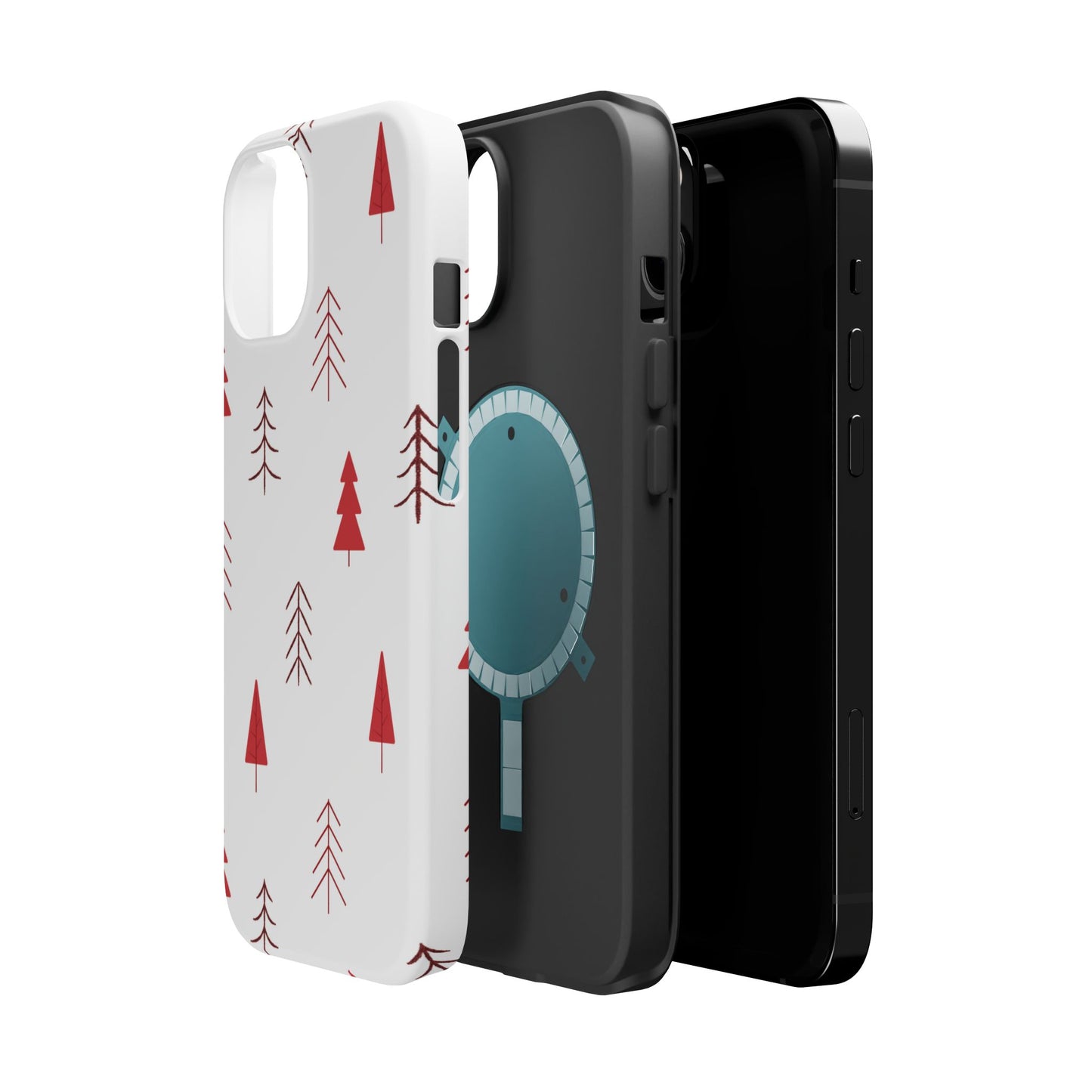 Scandi Red Pine Trees - MagSafe iPhone Series Case