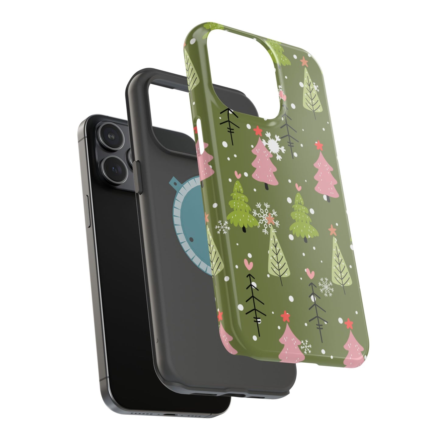 Whimsical Christmas Tree Pattern – MagSafe Phone Series Case