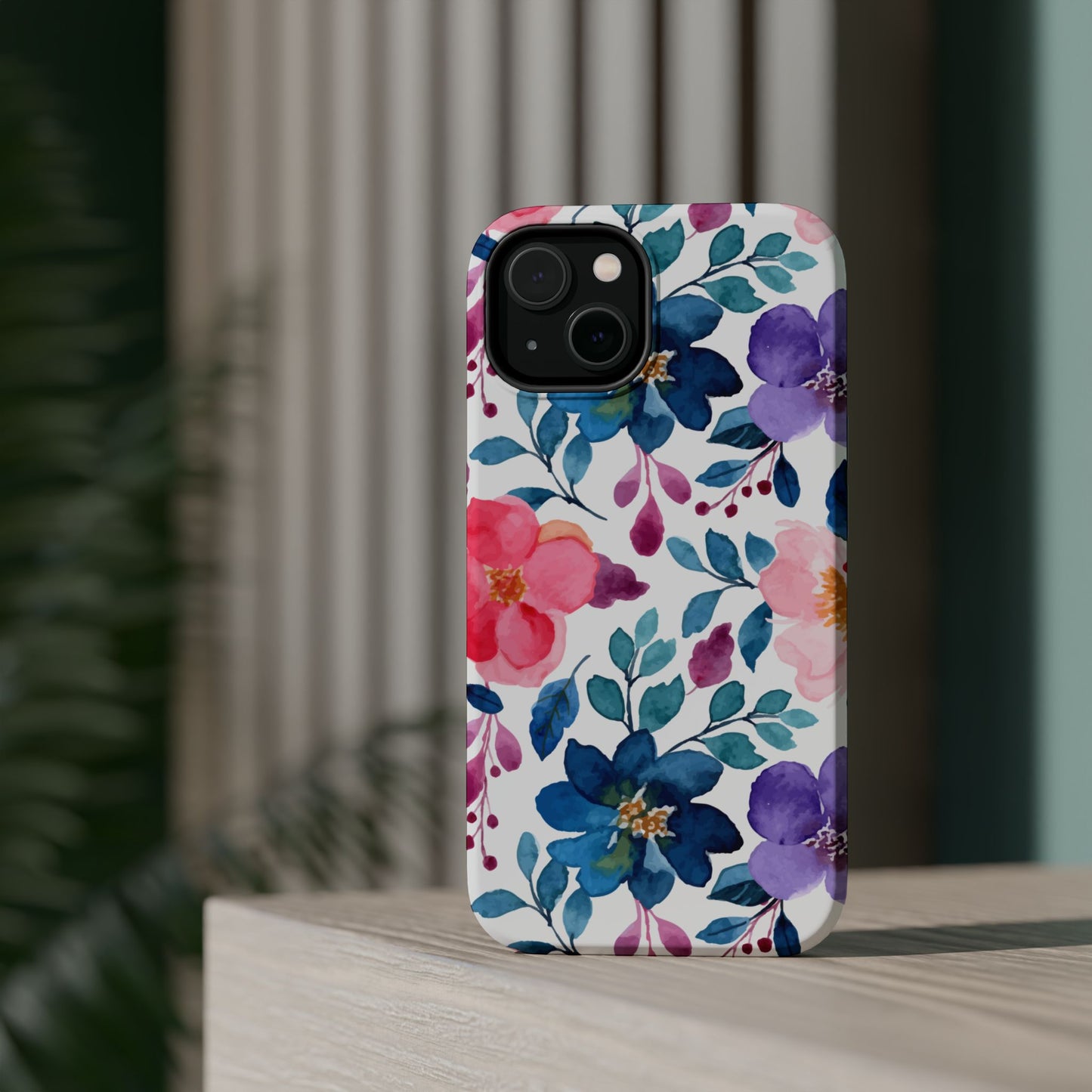 Mystic Bloom – MagSafe Case with Vibrant Watercolor Florals