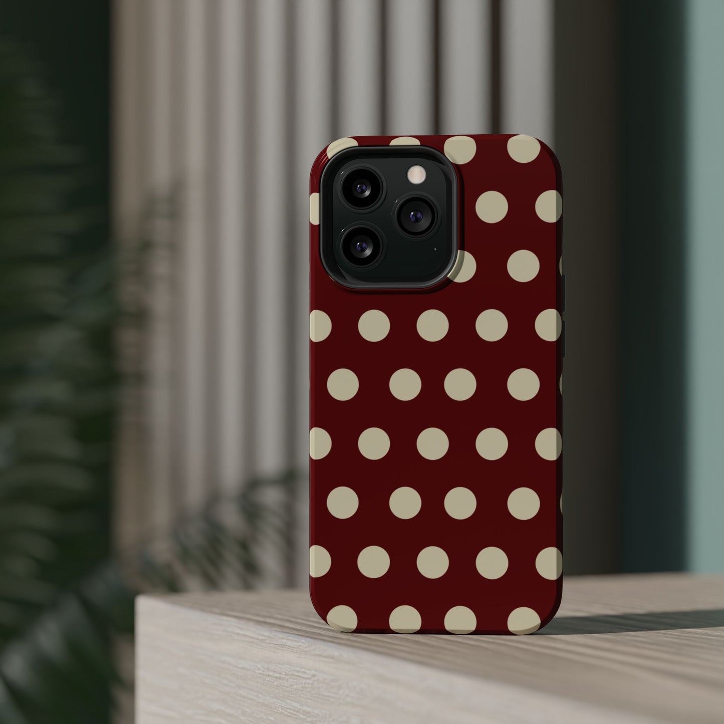 Classic Red & Cream Polka Dots - MagSafe iPhone Case