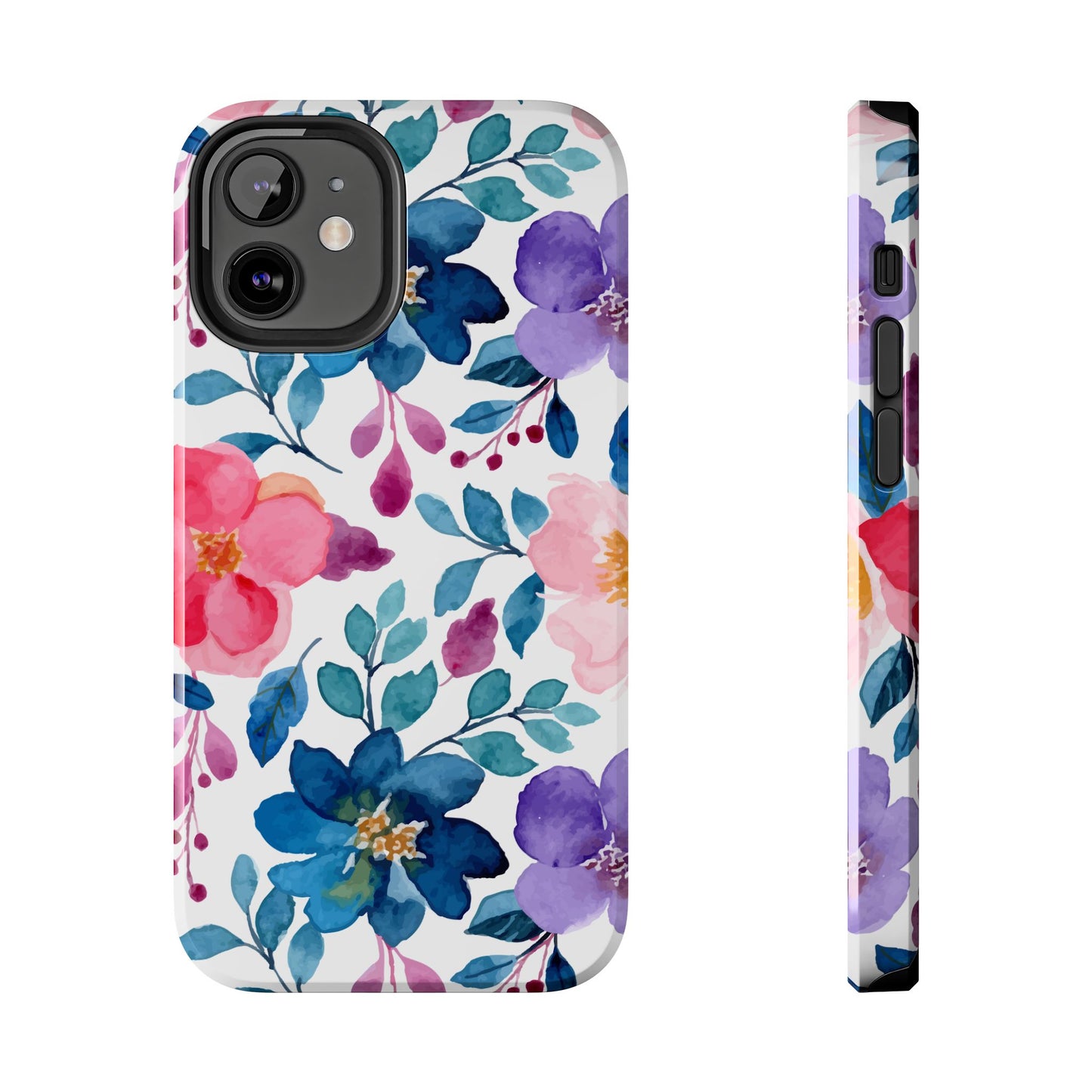 Mystic Bloom – iPhone Case with Elegant Watercolor Floral Design