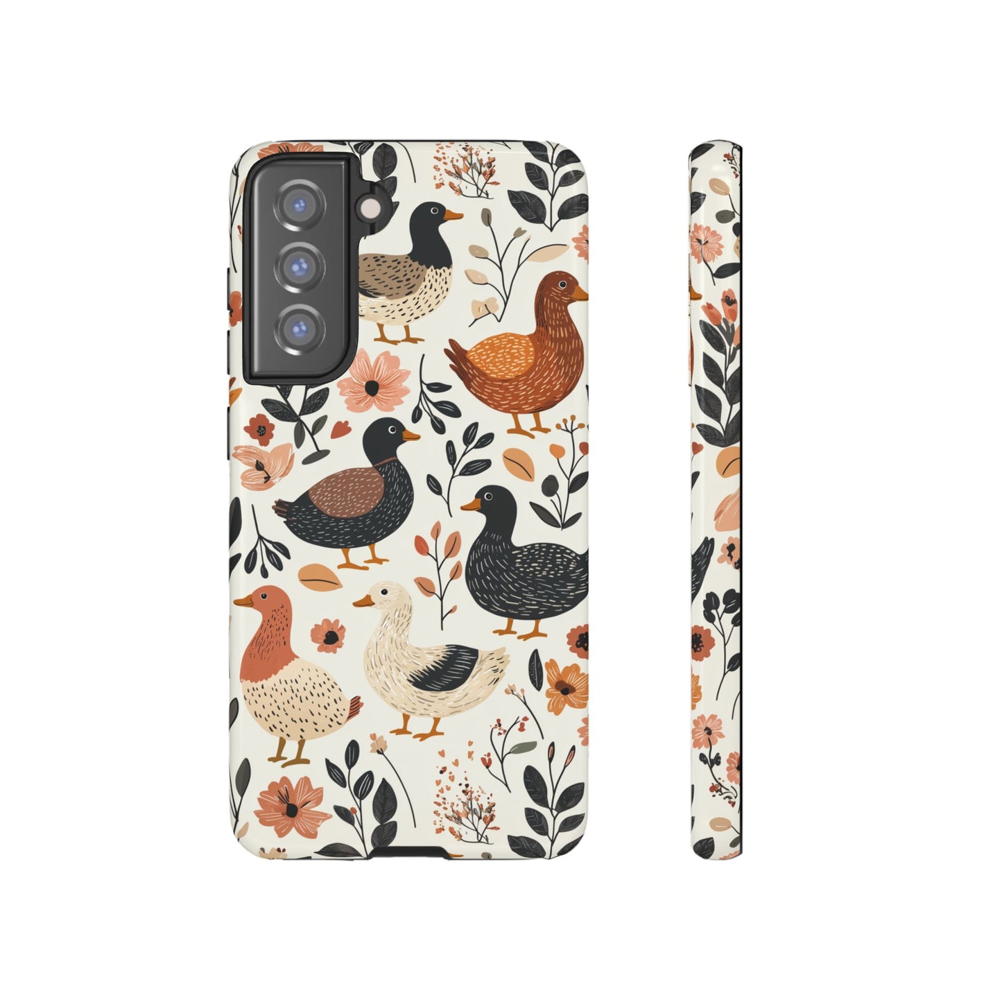 Vintage Duck Case – Floral & Leaf Design