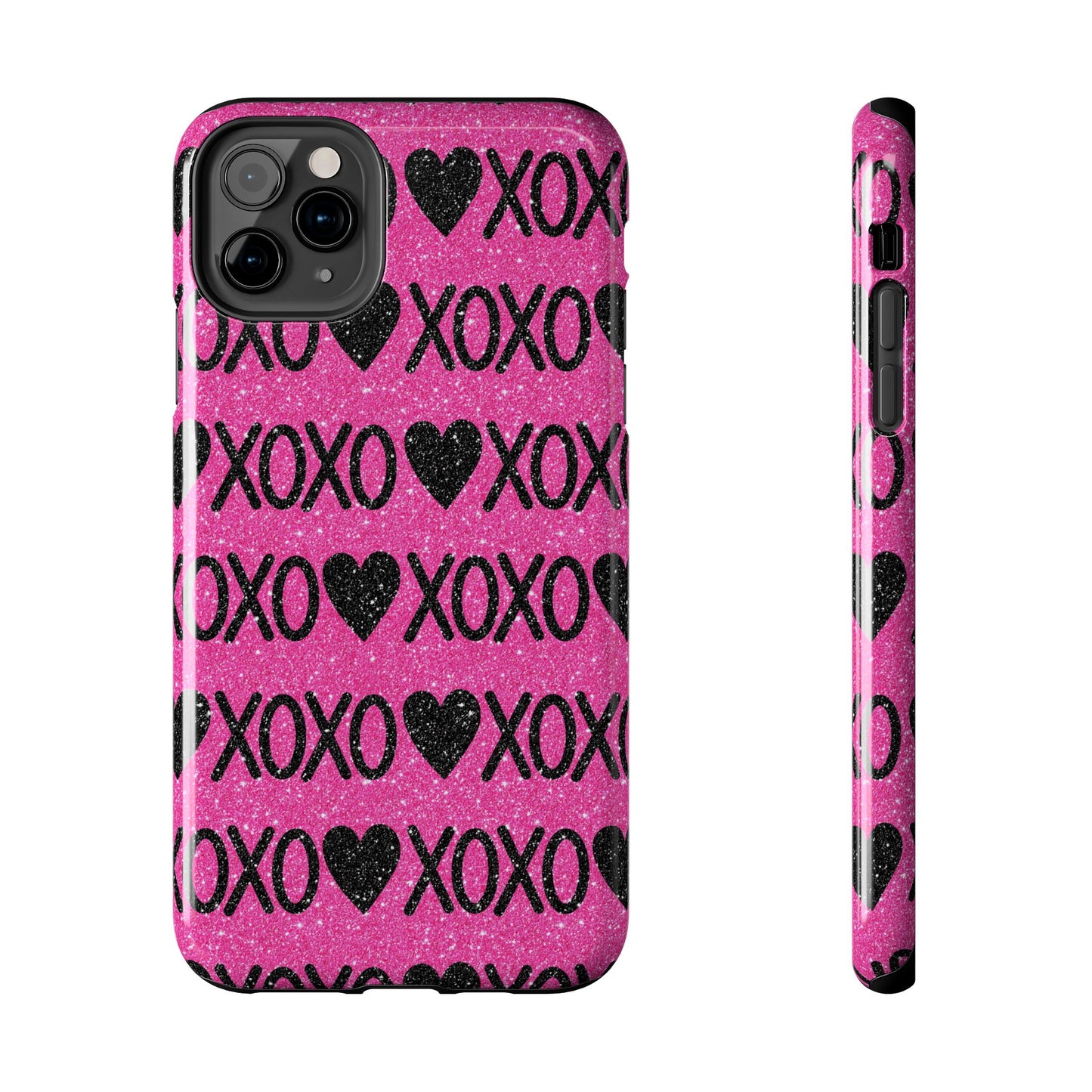 XOXO Glitter Hearts iPhone Case